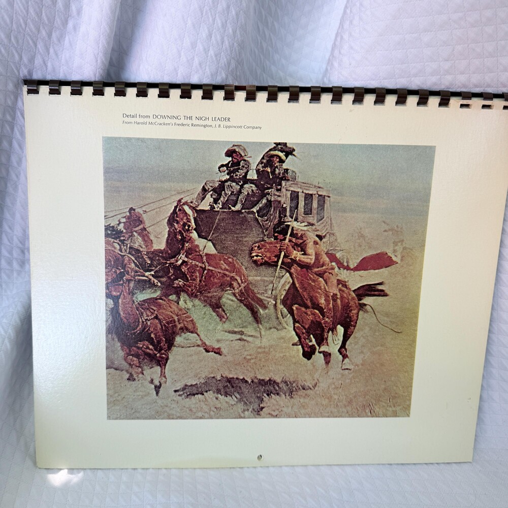Vintage 1978 Frederic Remington Calendar 14 Full Color Western Art Prints - Picture 10 of 14